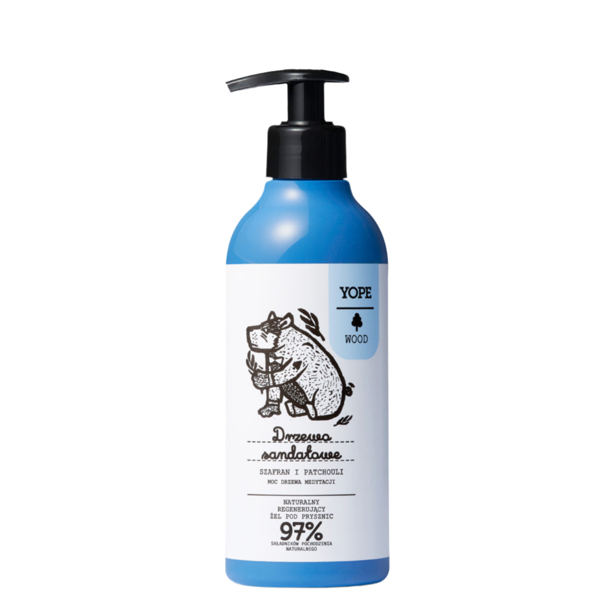 Yope<br/>Naturalny żel pod prysznic Drzewo sandałowe, szafran i patchouli<br/>400 ml