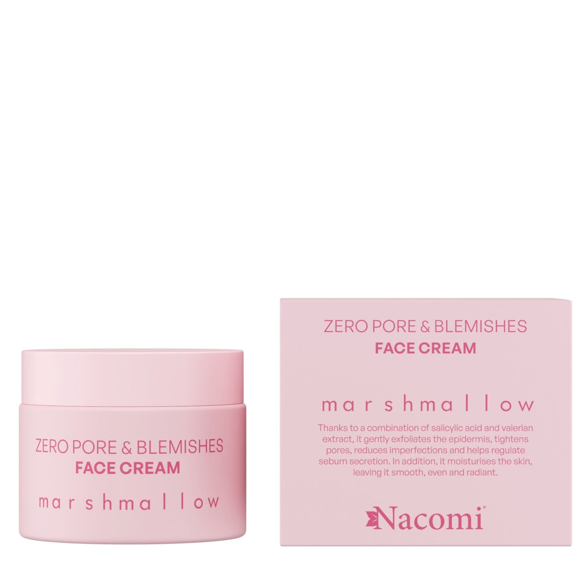 Nacomi<br/>Zero pore & blemishes face cream - Marshmallow<br/>40 ml